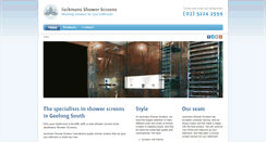 Desktop Screenshot of jackmanshowerscreens.com.au